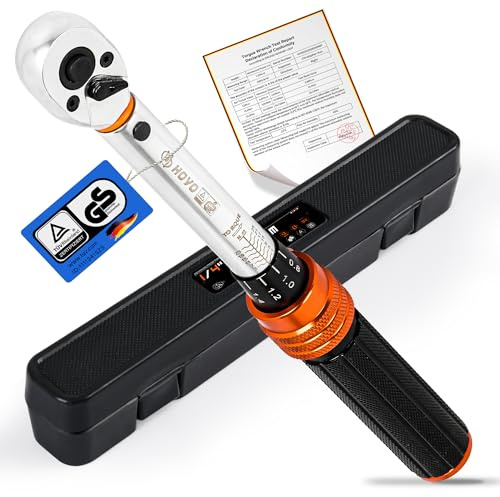 Warmfay Torque Wrench 1/4, 1-25 NM Drive Torque Wrench Bike ±3% High Accuracy with 72 Tooth Dual-Direction Adjustable for Bicycle and Motorcycle Maintenance