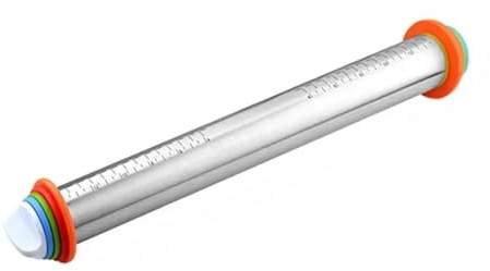 Rodillo de amasar ajustable, rodillo almohadilla masa Circular desmontable, amasador silicona acero inoxidable(Stainless)