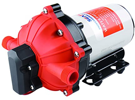 LIGHTEU®, Seaflo DC 12V 15LPM 4.2 Bar 51S Bomba de presión con autocebado de alta resistencia Bomba de diafragma de agua a demanda para RV, yate, jardín, autocaravana