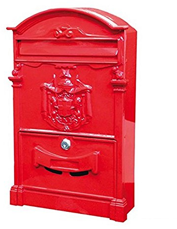 CASSETTA POSTALE BUCA POSTA IN ALLUMINIO ROSSO PORTALETTERE RESIDENCE KASART