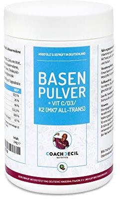 Basencitrat - Geschmack Wassermelone(Multivitamin Basenpulver mit Vitamin D3, C, K2 MK7 All-Trans, Magnesium, Calcium, Kalium & natürlichem Camu Camu-Extrakt)