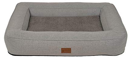 Petlando orthopädisches Hundebett Lima Ortho, ergonomische Liegefläche, waschbar 60°C, rutschfest, L Stone, Hundematte grau, Hundekissen mittelgroße Hunde L 100 x B 70 x H 17 cm