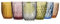 Sänger Trinkgläser Set Porto 6 teiliges Gläser Set für 6 Personen aus Glas, Wasserglas, Mehrfarbig, einzigartiger Schliff, Alltag, Familienessen, Büro, Outdoor Saftgläser Set | 310 ml