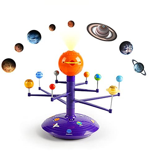 Science Can Système Solaire pour Enfants, kit de modèle de système Solaire Parlant, Jouets spatiaux avec 8 planètes, projecteur de planétarium, 5 Ans et Plus, garçons et Filles