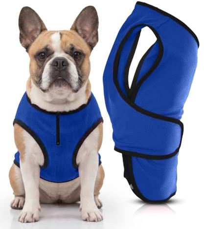 Hundemantel, Warnweste Hund & Hundekühlwesten – Leichte Jacke für Kleine Hunde, Reißverschluss, Für Spaziergänge & Draußen von Lautus Pets, M