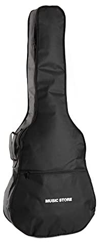 MUSIC STORE Gigbag für Westerngitarre, Eco+, Robuste Gitarrentasche, Zubehörfach, 5mm Polsterung, Wasserabweisender Nylonüberzug