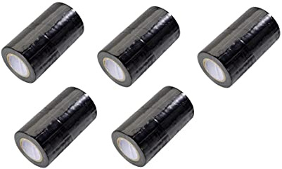 AGRI plus 5 Rollen Silofolienklebeband/Reparaturklebeband - Zum Abdichten von Löchern und Risse - 100 mm Breite - 10 m Länge - Schwarz