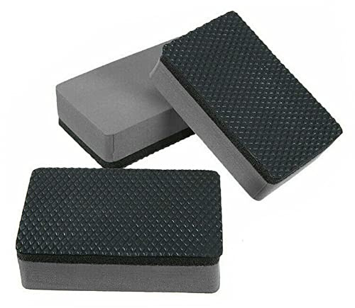 SPORTARC 3 x Auto-Wachsschwamm Polierpads Schwamm Auto Polierpads Auto Clay Bar Pad Schwamm Block Reinigung Radiergummi Wachspolitur Pad Werkzeuge Schwarz