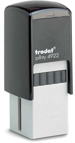 Trodat Printy 4922 Kontroll- oder Bonusstempel (20x20 mm), für 4 Zeilen, Gehäusefarbe Schwarz, mit Wunschtext personalisieren, hier gleich online gestalten