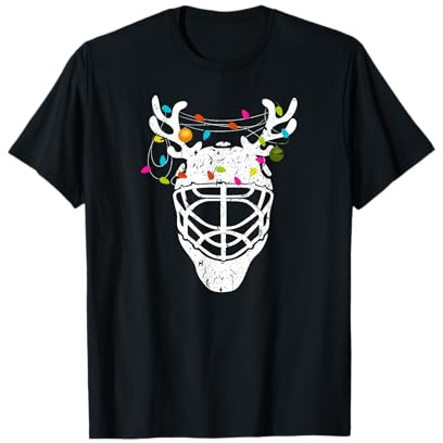 Weihnachten Eishockey Rentier Xmas Jungen Hockey T-Shirt