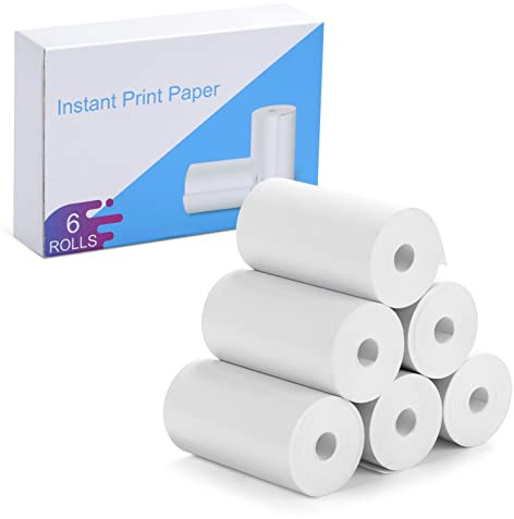 TIATUA Thermopapier für Sofortbildkameras für Kinder, Zero-Ink-Technologie und hautfreundliches, BPA-freies Sofortbildkamera-Zubehör, 6 Packungen (Papier)