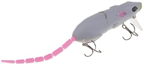 pistro Lebensechte 3D-Augen-Mäuse-Ratten-Köder mit mehreren Gelenken, Kunstköder, Barsch, Angelköder, Top-Wasser-Tackle-Haken – 03