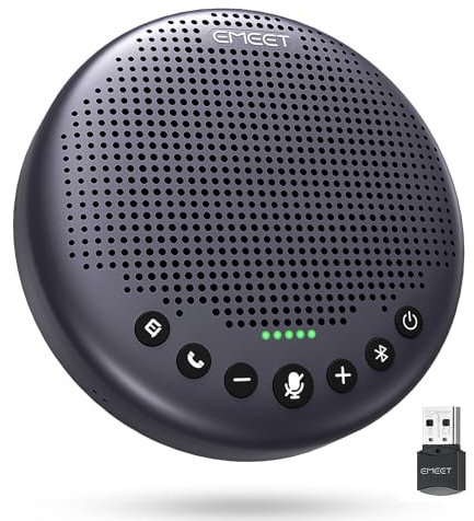 EMEET Luna Plus Conference Speaker and Microphone w/ 8 Mics, 360° Voice Pickup