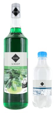 Lot Sirup Rioba & limonade:Sirup Rioba Minze 1L - Rioba-limonade (12x33cl)