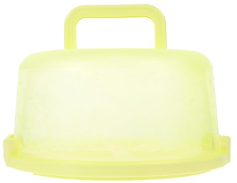 YARNOW Portable Cake Carrier with Handle 9.75 Inch Transparent Plastic Cake Box Kitchen Baking Storage Container for Birthday Parties Outdoor Use