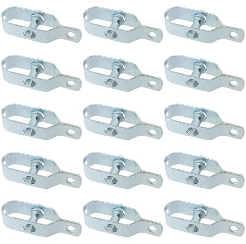 YIXNSW 15 Pezzi Tenditore del Filo in Acciaio Zincato, Tendifilo per Recinto Recinzioni, Regolatore Filo da Giardino, per Rete Metallica, Giardinaggio, Home, 90 mm, argento