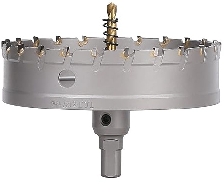 Vearter 127mm Scie Cloche en Métal, Carbure Tungstène Coupeur TCT Trou avec Foret de Centrage, pour Acier Inoxydable, Alliage, Cuivre, Fer, Plastique, Fibre de Verre