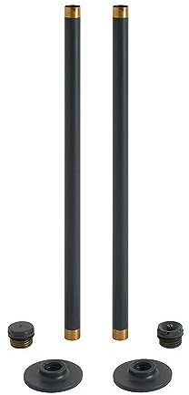 MILANO Anthracite 15mm Heated Towel Rail Radiator Pipe Connector Kit