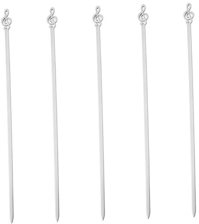 Sosoport 5St Grillschild schaschlikspieße outdoor grill grillspieße Marshmallow-Spieße picnic grill BBQ-Spieße barbecue skewers Groß Metall Grillstock Mäusespeck Rostfreier Stahl