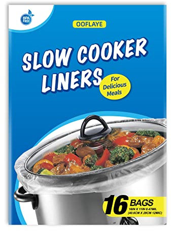 Slow Cooker Liners Small Size Pot Liners Disposable Cooking Bags Fit 1QT to 3QT Suitable for Slow Cooker and Oval & Round Pot (16)