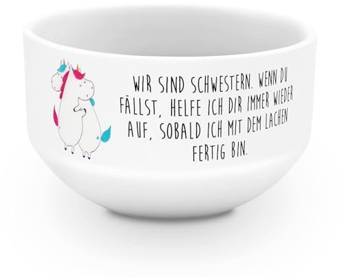 Mr. & Mrs. Panda Schüssel Einhörner Umarmen - Geschenk, Freundin, Familie, Müslischale, schale, Unicorn, Einhorn, Liebe, Snackschale, Obstschale, Bowlschale