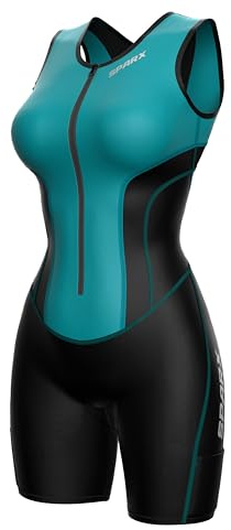Sparx Women Triathlon Suit Tri Short Racing Cycling Swim Run (M, Teal)
