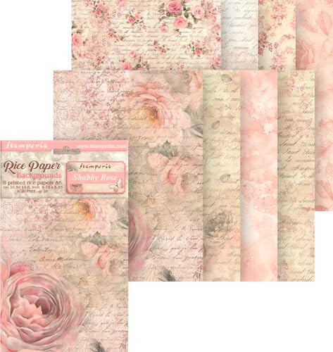 Motiv-Strohseide Backgrounds Shabby Rose