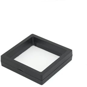 LXHZSY Schweberahmen 6 stücke Schmuck Lagerung Box Ohrring Bolzen Lagerung Box Antioxidans Pe Film Suspension Box Hand String Armband Elastische Box(Black 9x9cm)