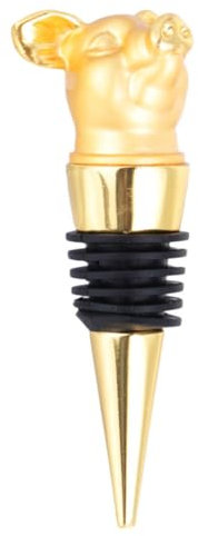 SHOWERORO Creative Pig Alloy Wine Bottle Stopper Sturdy Reusable Seal for Wine Preservation Bar Party Use