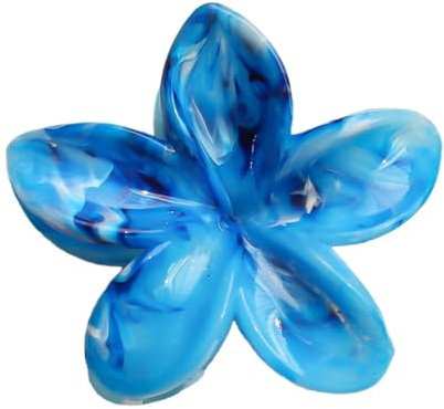 Wambere 1 épingle à cheveux en forme de fleur pour femme - Pince à cheveux - En résine plastique antidérapante - Pour femme - Pour un port quotidien - Bleu foncé