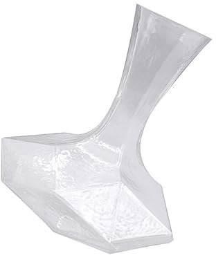 HOLIDYOYO Decanter Per Vino in Vetro Design Semplice e Trasparente Piatto Antiscivolo Adatto Per Vino Vodka Whisky Ecc Per Uso Facile Da Pulire e Aerare
