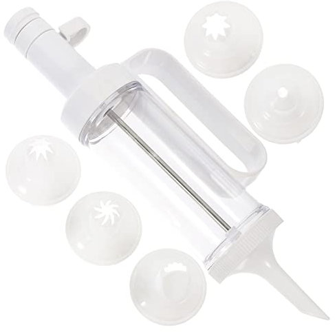 OUNONA Cookie Mold Spritz Cookie Press with Filling Injector and Removable Moulds for Holiday Baking and Cake Decorating