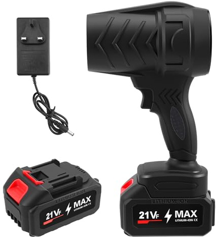 Laubbläser Mit Akku Und Ladegerät, 34000rpm Mini Gebläse Akku Für Laubblasen, 20 M/S, Elektrisches Kleiner Laubsauger Für Auto Trockner, Garten, Staub, Schnee, Ecken Reinigung(002)