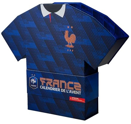Cinereplicas Équipe de France de Football - Calendrier de l’Avent Maillot 2026-24 cadeaux sportifs inclus - Papeterie & Petits Accessoires - Licence Officielle