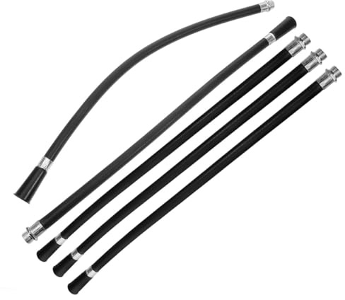IMUSINICE Manguera de Boquilla para Extintor Coche de Alta Presión, Tubo de Pvc y Hierro para Seguridad y Prevención de Incendios en Oficinas y Fábricas, Paquete de 5 Unidades