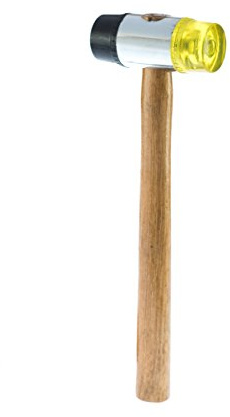SE 8323PM-24OZ Dual Plastic Head Mallet with Wooden Handle, 24 oz