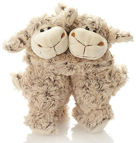 Unbekannt Hansen Plüsch Schaf Pärchen / Stofftier Kuscheltier Plüschtier / 20 cm / braun / für Babys Kinder oder Verliebte / Lamm Lämmchen / Natur / klein / kuschelweich