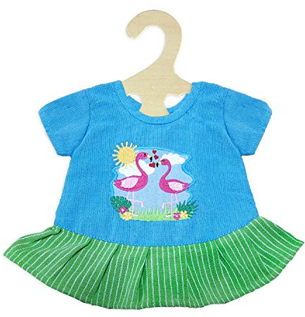 Heless 2810 - Fair Trade Kleid für Puppen im Flamingo Ella Design, Größe 35-45 cm