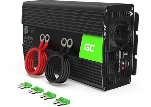Green Cell 1000W/2000W 12V auf 230V Volt kfz Spannungswandler Wechselrichter Power Solar Inverter DC AC Umwandler Stromwandler Fahrzeuge Wohnwagen Auto Modifizierte Sinus Sine Wave Autoladegerät