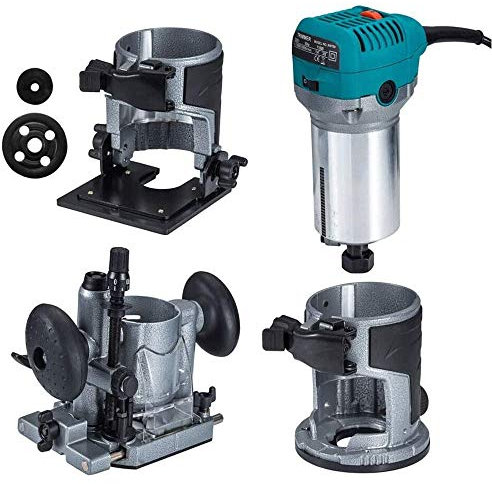 Anesty Fräsmaschine Oberfräse Multifunktions-Set – 710 W 6,35 mm, 8 mm