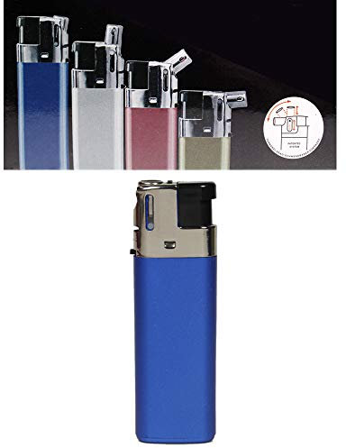 Mechero modelo Sidekick Metallic Color como un encendedor normal o de pipa, 3 compartimentos ajustables 0, 45 y 90 grados (azul - 1 encendedor)