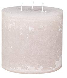Chic Antique Macon rustikale Stumpenkerze versch.Farben ud Größen Kerze Antik NEU Altarkerzen 100 % Paraffin lange Brenndauer (Rose, 15x15)