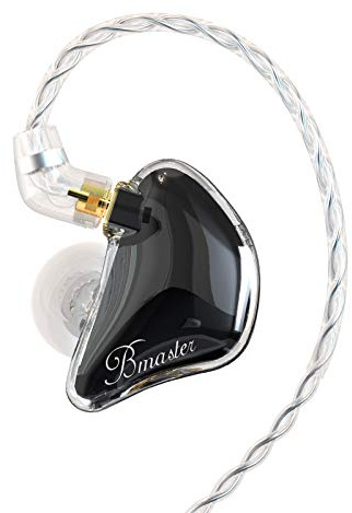 BASN Bmaster DREI-Dynamische Treiber In-Ear-Monitore Kopfhörer (Schwarz) | Mit Zwei Abnehmbaren Kabeln, Geräuschisolierende In-Ear-Ohrhörer, Geeignet für Tontechniker, Musiker, Schlagzeuger und Sänger