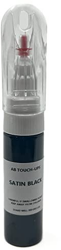 SATIN BLACK ALLOY WHEEL PAINT TOUCH UP PEN/BRUSH