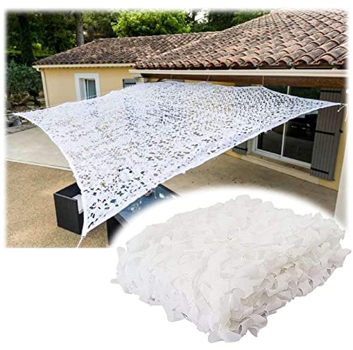 Yaloy Malla De Camuflaje 150D Red De Camuflaje Militar, Blanca Toldo Camuflaje Exterior 1.5x5m 2x6m 4x5m 3x5m 5x6m 8x10m Pantalla de privacidad para Bares, jardín, Camping