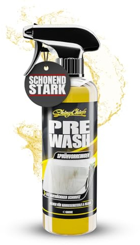 ShinyChiefs PREWASH Vorreiniger - Vorwäsche-Reiniger-Spray - 500ml | Autoreinigerspray zur gründlichen Vorbehandlung der Autowäsche, Vorreinigung von Lack, Scheiben und Felgen - Intensivreiniger