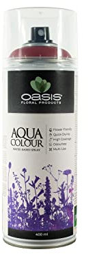Flowerbox OASIS Sprayfarbe Aqua Colour Spray Bordeaux 400 ml Sprühlack seidenmatt matt für Außen und Innen
