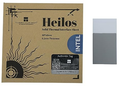 THERMALRIGHT Heilos Intel Film thermique fixe, film en silicone conducteur thermique fixe pour CPU/GPU, conductivité thermique 8,5 W/mk, ordinateur de bureau/ordinateur portable polyvalent, pour Intel
