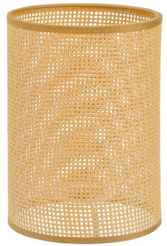 Baluue Lampenschirm Aus Rattan Für Tischlampe Gewebter Lampenschirm E27 Rustikale Lampenabdeckung Für Innenräume Für Wohnzimmer Schlafzimmer Flur Küche 20.50 X 14.00 X 14.00 cm