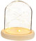 Housoutil Decorativa Vitrina Cristal Expositora con Base de Madera - Decoración para Día de San Valentín - Centros Decorativos de Mesa, vitrina expositora